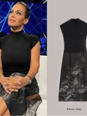 Ted Baker London Black Floral Midi Dress Size 0 NWT